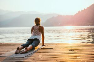 Yoga session at the center, promoting mental clarity and peace