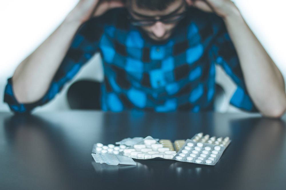A person with generalized anxiety disorder taking commonly prescribed benzos in excess, leading to benzo addiction